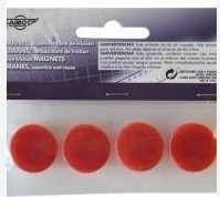 [700234] IMANES MULTIUSO REDONDOS 20 MM ROJO FAIBO – BLÍSTER 4 UD