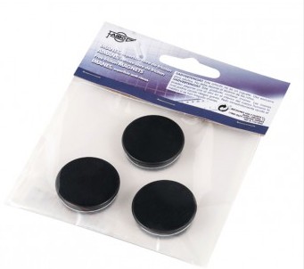 [700239] IMANES MULTIUSO REDONDOS 30 MM NEGRO FAIBO – BLÍSTER 3 UD