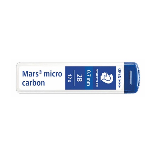 [119709] MINAS MARS MICRO GRAFITO 0,7MM 2B TUBO 12 UDS STAEDTLER