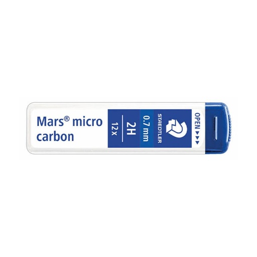 [119705] MINAS MARS MICRO GRAFITO 0,7 mm 2H (TUBO 12 UDS.) STAEDTLER