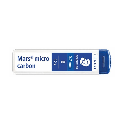 [119708] MINAS MARS MICRO GRAFITO 0,7 mm B (TUBO 12 UDS.) STAEDTLER