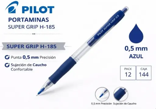 [119327] PORTAMINAS PILOT SUPER GRIP AZUL 0,5MM