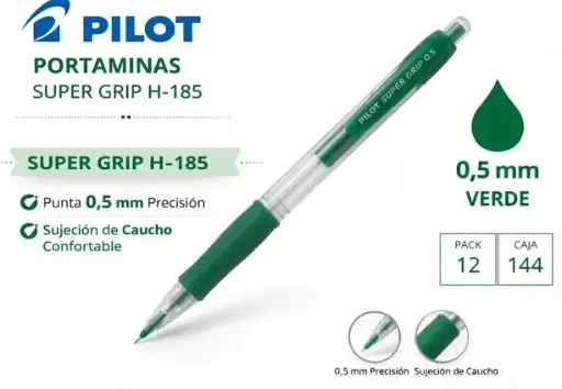 [119329] PORTAMINAS PILOT SUPER GRIP VERDE  0,5MM