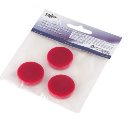 [700240] IMANES MULTIUSO REDONDOS 30 MM ROJO FAIBO – BLÍSTER 3 UD