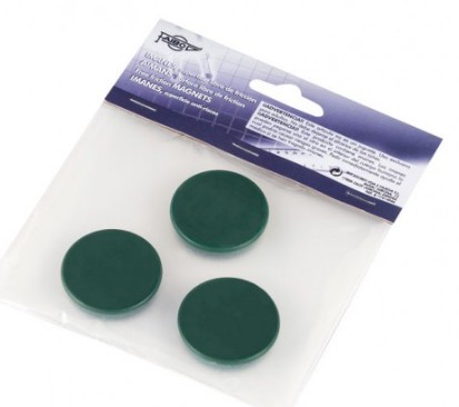 [700241] IMANES MULTIUSO REDONDOS 30 MM VERDE FAIBO – BLÍSTER 3 UD