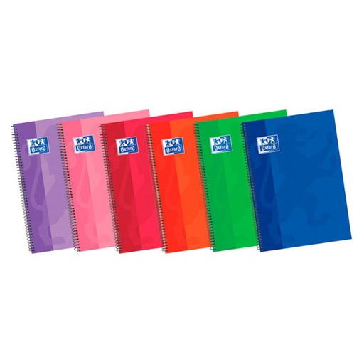 [028594] BLOC OXFORD FOLIO ESPIRAL RAYADO LISO 80 HOJAS 90 G/M² TAPA EXTRADURA