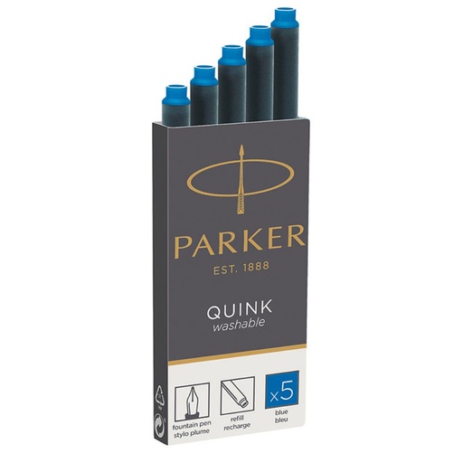 [081142] CARTUCHO PLUMA PARKER AZUL PACK 5 UDS 