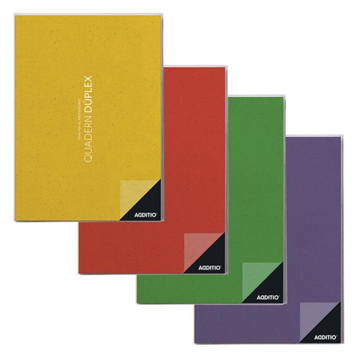 [028769] CUADERNO DÚPLEX ADDITIO A4 – CATALAN (COLORES SURTIDOS) – P141