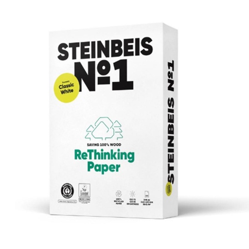 [002907] PAPEL STEINBEIS Nº1 – DIN A3 80 g – 500 HOJAS (100% RECICLADO)