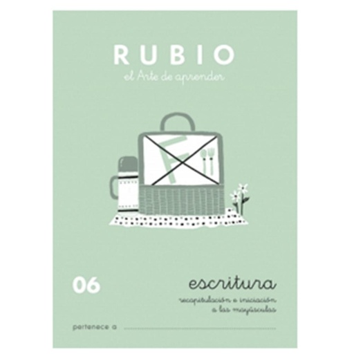 [630322] CUADERNO RUBIO 06 ESCRITURA – RECAPITULACIÓN E INICIACIÓN A MAYÚSCULAS · A5, 20 PÁGINAS, +5 AÑOS
