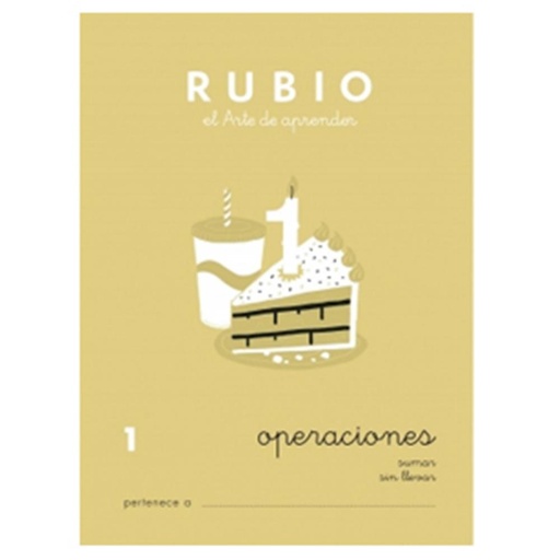 [630291] CUADERNO RUBIO 1 OPERACIONES – SUMAS SIN LLEVAR (A5, 20 PÁGINAS, COLOR)