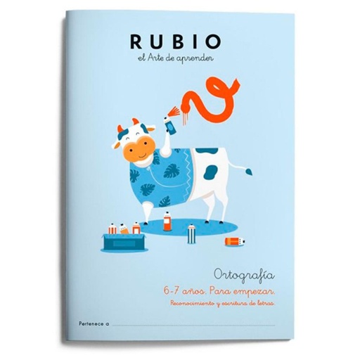 [630798] CUADERNO RUBIO 1 ORTOGRAFÍA – 6-7 AÑOS PARA EMPEZAR (A4, 44 PÁGINAS, +6 AÑOS)