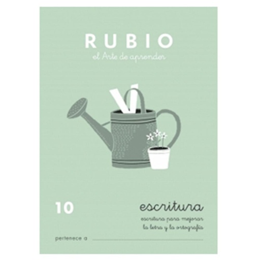 [630336] CUADERNO RUBIO 10 ESCRITURA – MEJORA DE LETRA Y ORTOGRAFÍA (+9 AÑOS) · A5, 20 PÁGINAS