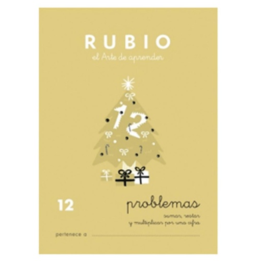 [630308] CUADERNO RUBIO 12 PROBLEMAS – SUMAS, RESTAS Y MULTIPLICACIONES POR UNA CIFRA (A5, 20 PÁGINAS, COLOR)