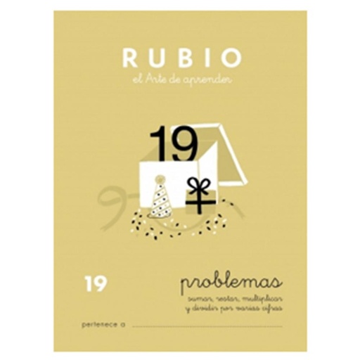 [630315] CUADERNO RUBIO 19 PROBLEMAS – SUMAR, RESTAR, MULTIPLICAR Y DIVIDIR POR VARIAS CIFRAS (A5, 20 PÁGINAS, COLOR)