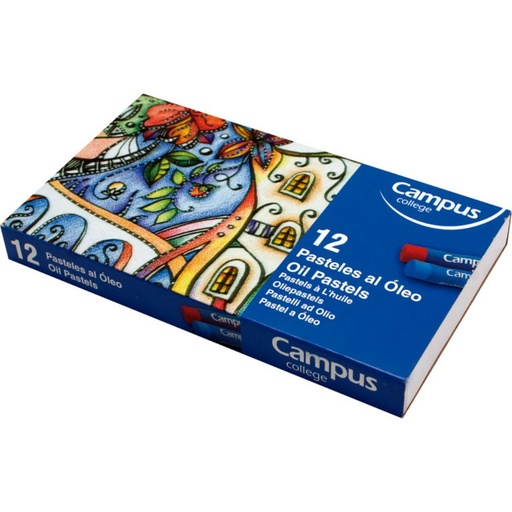 [600391] PASTELES AL OLEO CAMPUS 12 COLORES