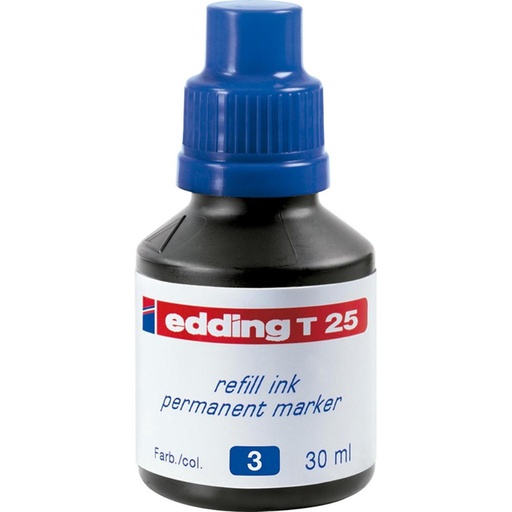 [080304] TINTA EEDING AZUL T-25 PARA ROTULADOR EDDING 25 ML