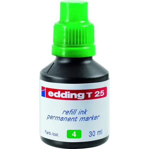 [119839] TINTA EEDING VERDE T-25 PARA ROTULADOR EDDING 25 ML