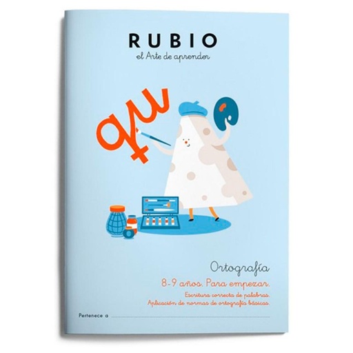 [630800] CUADERNO RUBIO 3 ORTOGRAFÍA – 8-9 AÑOS PARA EMPEZAR (A4, 44 PÁGINAS)