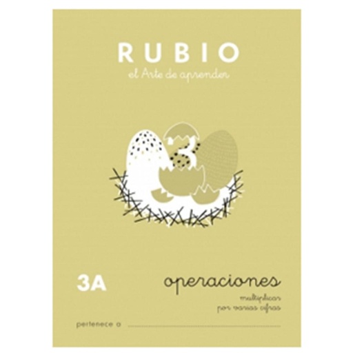 [630296] CUADERNO RUBIO 3A OPERACIONES – MULTIPLICACIONES POR VARIAS CIFRAS (A5, 20 PÁGINAS, COLOR)