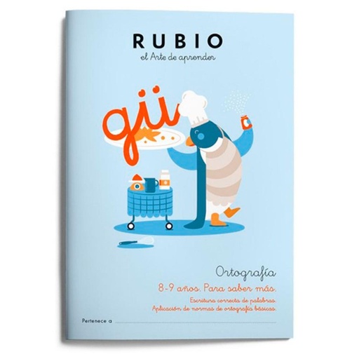 [630801] CUADERNO RUBIO 4 ORTOGRAFÍA – 8-9 AÑOS PARA SABER MÁS (A4, 44 PÁGINAS)