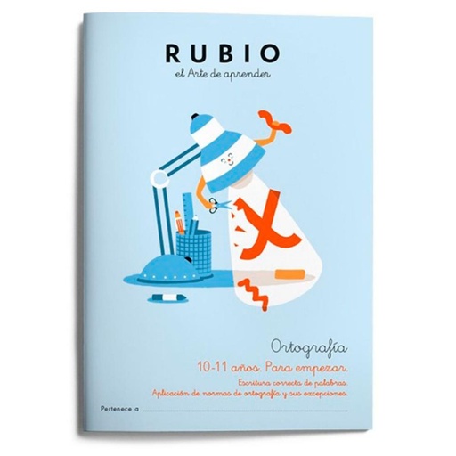[630802] CUADERNO RUBIO 5 ORTOGRAFÍA – 10-11 AÑOS PARA EMPEZAR (A4, 44 PÁGINAS)