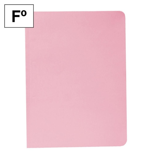 [180725] SUBCARPETAS FOLIO DE CARTULINA CON AGUJEROS PARA FASTENER –ROSA  200 G/M² RAYLU