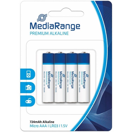 [220746] PILAS MEDIARANGE AAA (LR03) – ALCALINAS 1.5V – PACK 4 UNIDADES
