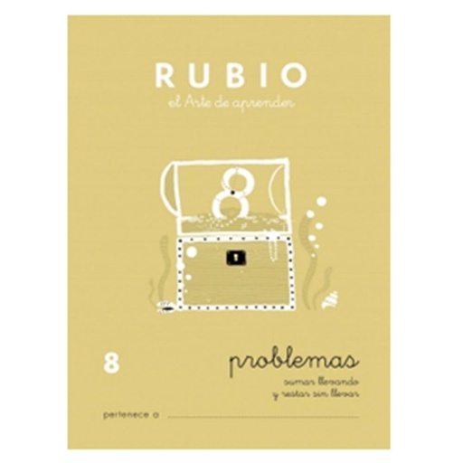 [630304] CUADERNO RUBIO 8 PROBLEMAS – SUMAS LLEVANDO Y RESTAS SIN LLEVAR (A5, 20 PÁGINAS, COLOR)