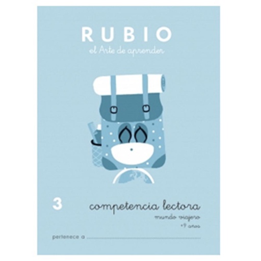 [630644] CUADERNO RUBIO COMPETENCIA LECTORA 3 – MUNDO VIAJERO (+9 AÑOS) · A5, 44 PÁGINAS, CON SOLUCIONARIO