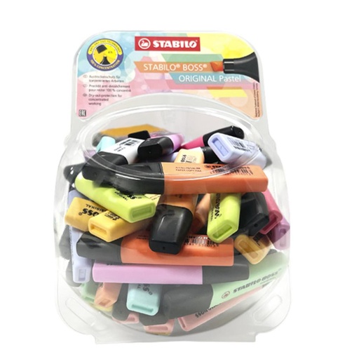 [118773] ROTULADOR STABILO BOSS PASTEL FLUORESCENTE 70 – EXPOSITOR BOMBONERA 60 UNIDADES