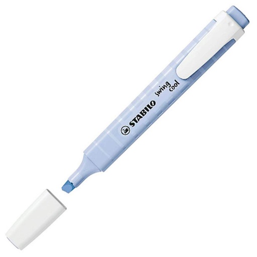 [081512] ROTULADOR STABILO FLUORESCENTE FINO SWING COOL PASTEL AZUL NUBLADO