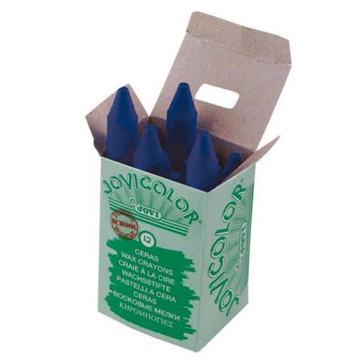 [649419] CERAS JOVICOLOR AZUL OSCURO · ESTUCHE 12 UDS · NO MANCHAN · SIN OLORES · MUY RESISTENTES · TRAZO SUAVE