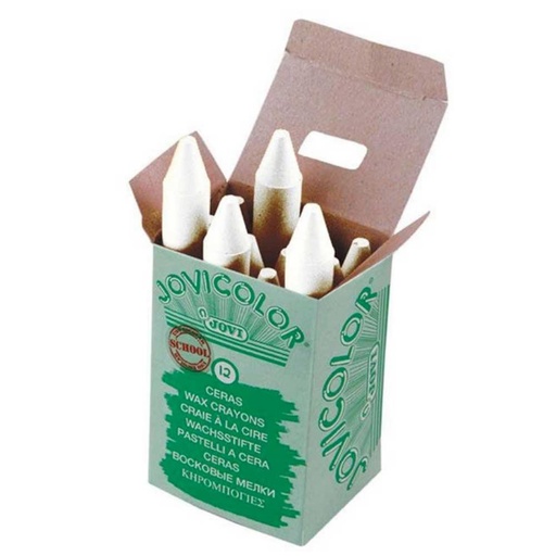 [649424] CERAS JOVICOLOR BLANCO · ESTUCHE 12 UDS · NO MANCHAN · SIN OLORES · MUY RESISTENTES · TRAZO SUAVE
