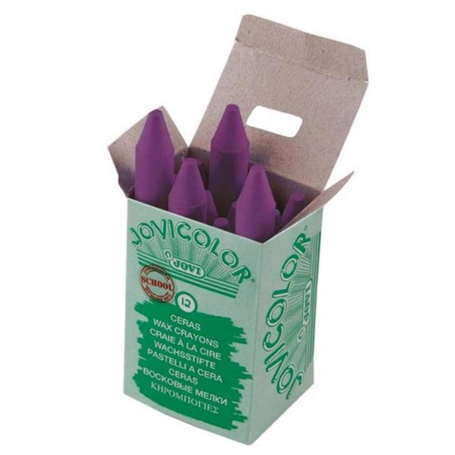 [649422] CERAS JOVICOLOR LILA · ESTUCHE 12 UDS · NO MANCHAN · SIN OLORES · MUY RESISTENTES · TRAZO SUAVE