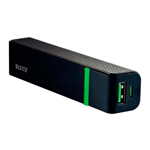 [247463] POWER BANK LEITZ USB 2600MAH CARGADOR DE PARED PORTÁTIL NEGRO