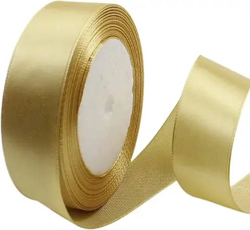 [70034] CINTA DE RASO ORO 20 MM × 22 M · ACABADO SATINADO · TACTO SUAVE · USO MULTIUSO