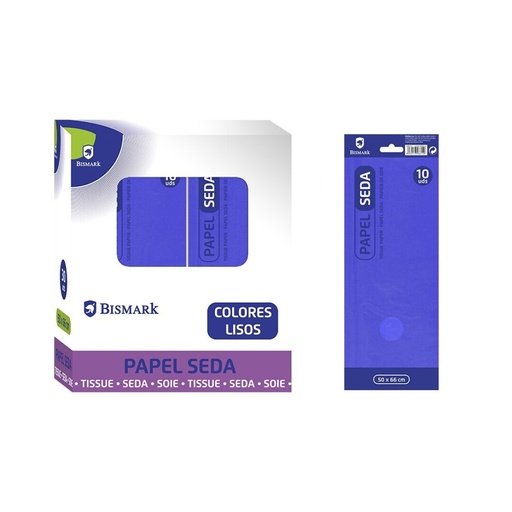 [600152] PAPEL DE SEDA LISO AZUL OSCURO – BOLSA 10 HOJAS