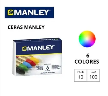 [630365] CERAS MANLEY ESTUCHE 6 COLORES SURTIDOS 