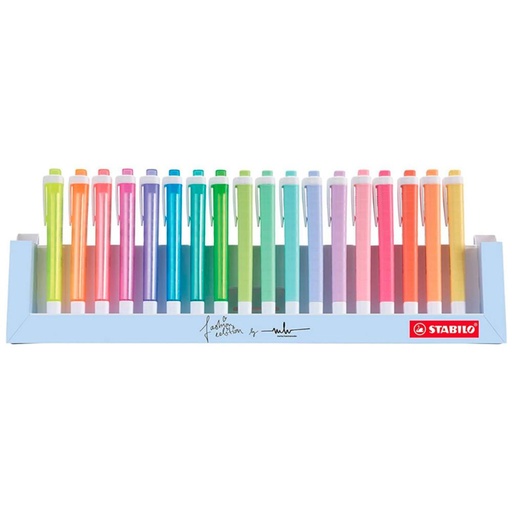 [081578] ROTULADORES STABILO SWING COOL PASTEL DESKSET ESTUCHE DE 18 UNIDADES COLORES SURTIDOS