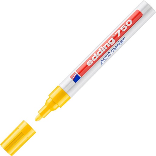 [081486] ROTULADOR EDDING MARCADOR PERMANENTE 750 – PUNTA REDONDA 2–4 MM AMARILLO