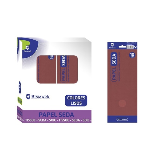 [600154] PAPEL DE SEDA LISO MARRON – BOLSA 10 HOJAS