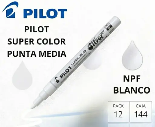 [080311] ROTULADOR PILOT BLANCO MEDIO