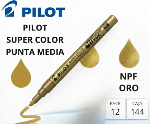 [080310] ROTULADOR PILOT ORO MEDIO