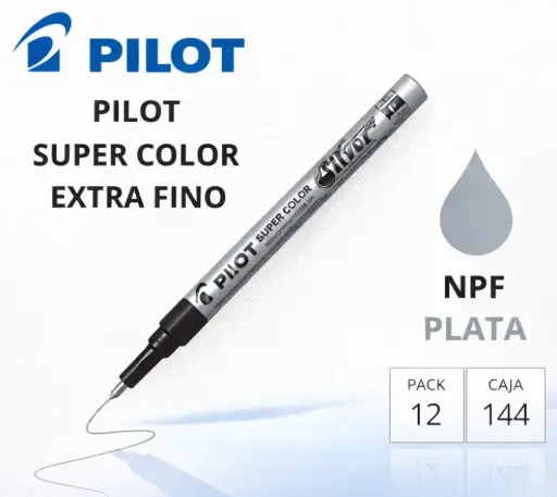 [080306] ROTULADOR PILOT PLATA EXTRA FINO