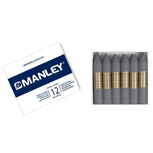 [630861] CERAS MANLEY Nº72 GRIS ESTUCHE 12 UNICOLOR