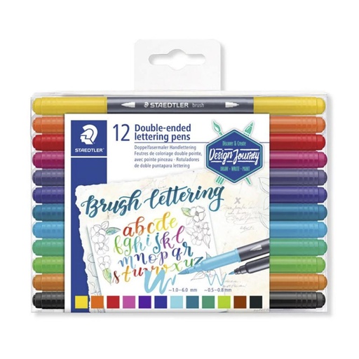[080356] ROTULADOR STAEDTLER 3004 DOBLE PUNTA 12 COLORES