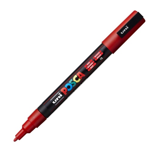 [122013] ROTULADOR UNI POSCA PC-3M ROJO MARCADOR DE PINTURA BASE AGUA 0,9–1,3 MM