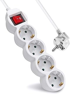 [120473] REGLETA 4 TOMAS CON INTERRUPTOR CABLE 1,5 METROS– NEGRO