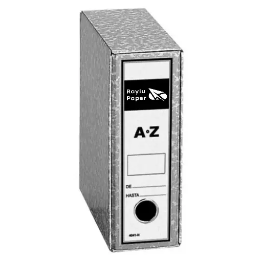 [180081] ARCHIVADOR RAYLU PAPER AZ 4º NATURAL GRIS JASPEADO